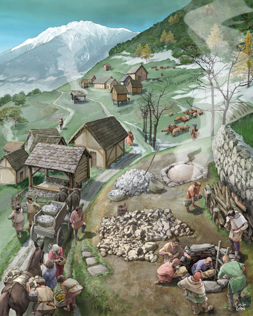 Village de Gamsen au 7e siècle