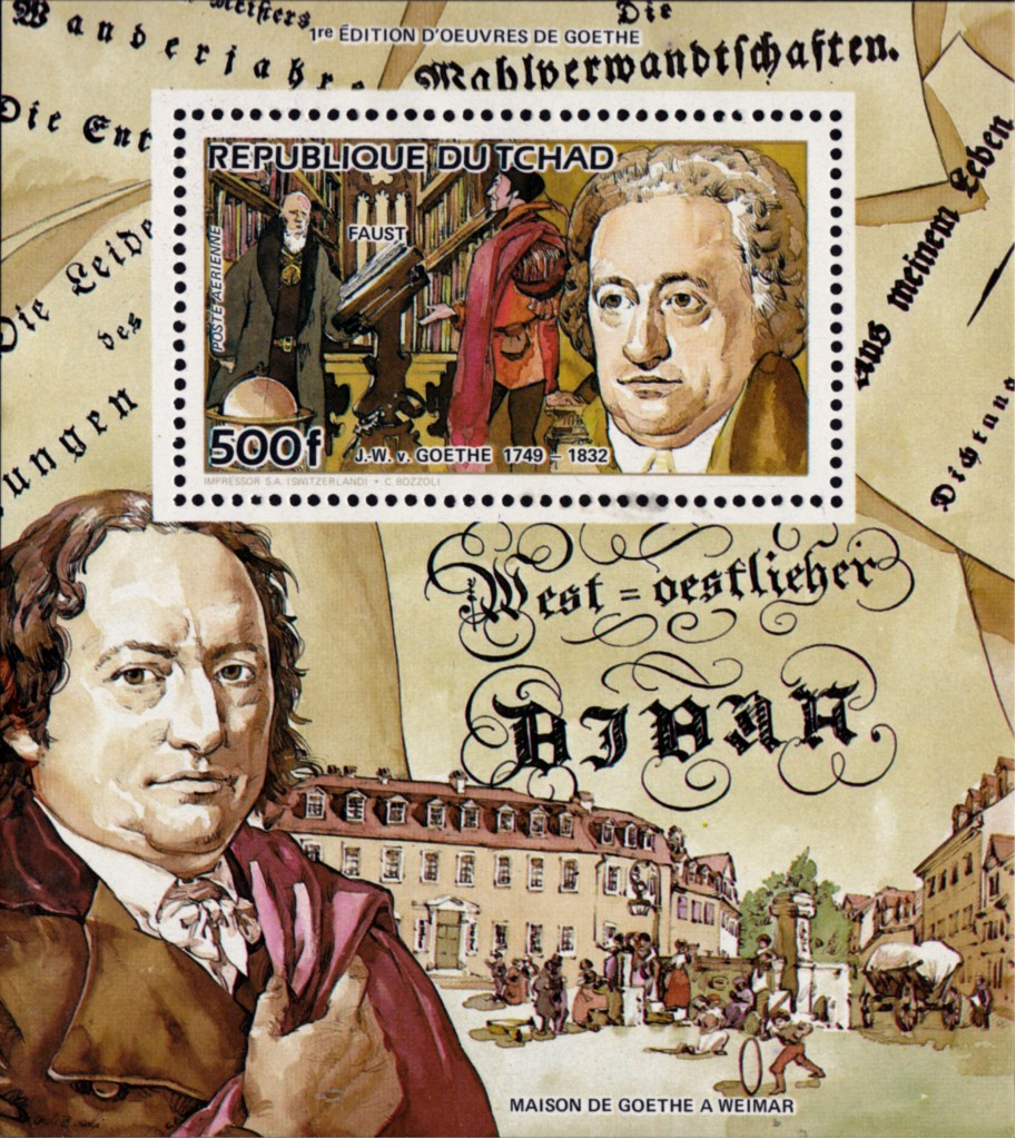 timbre-poste sur Goethe