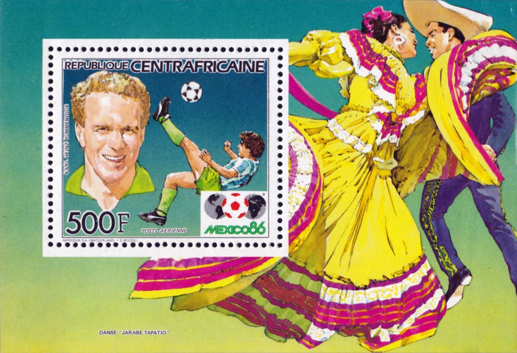 timbre-poste sur la coupe du monde